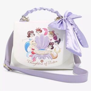 LOUNGEFLY DISNEY THE LITTLE MERMAID Daughters of Triton HANDBAG CROSSBODY BAG!